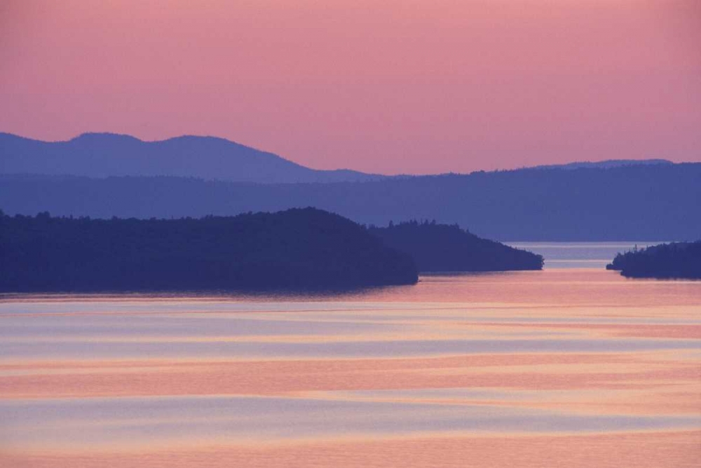 Canada, Ontario, Nipigon Bay in summer twilight art print by Mark Carlson for $57.95 CAD